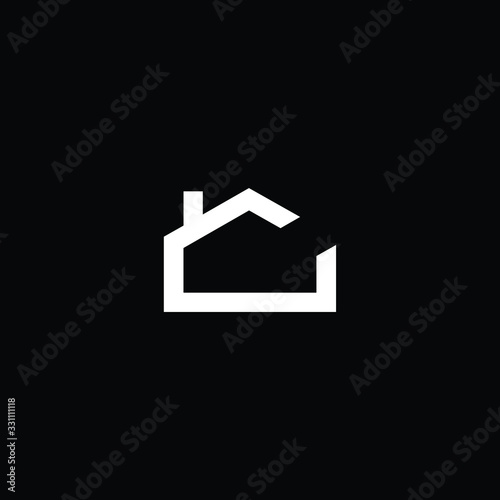 Logo design of C CL LC in vector for construction, home, real estate, building, property. Minimal awesome trendy professional logo design template on black background.