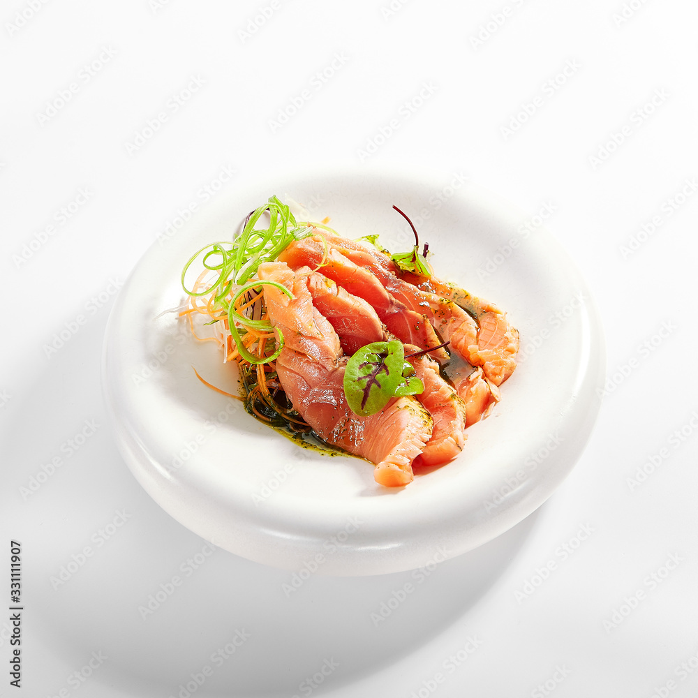 Tataki salmon side view Tataki salmon side view