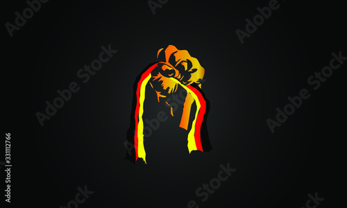 germany Flag Holding In Hand Man Stock Illustration