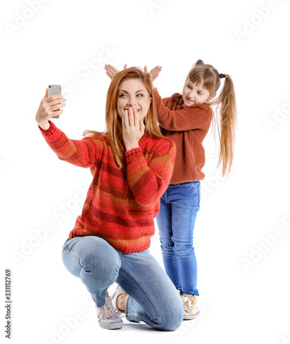Mother and her little daugh...