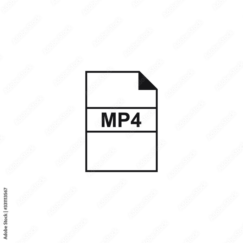 mp4 file folder icon design. vector illustration mp4 file folder icon design. vector illustration