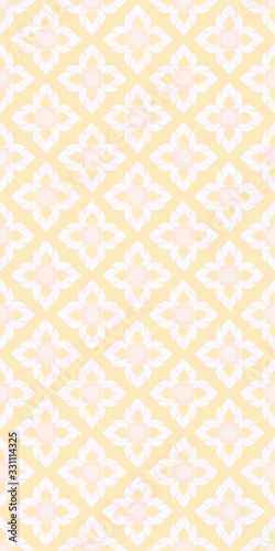 line thai flower pattern background