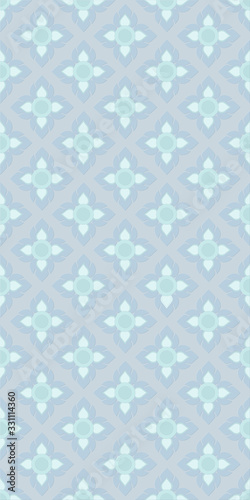 line thai flower pattern background