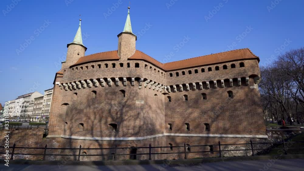Barbican in Krakow. Poland. Sunny day Barbican in Krakow. Poland. Sunny day
