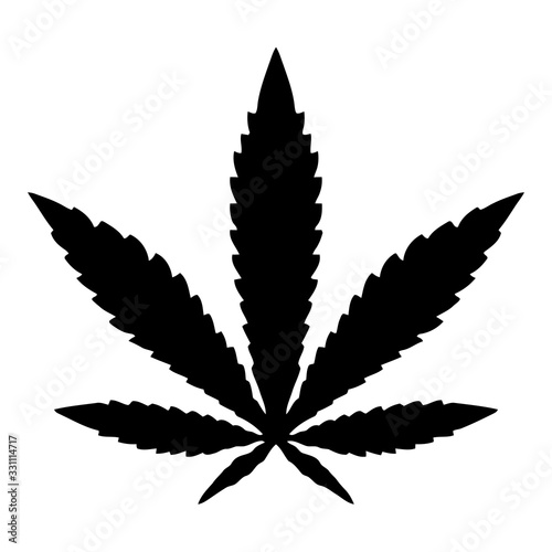 Vector Marijuana Leaf Clipart 2