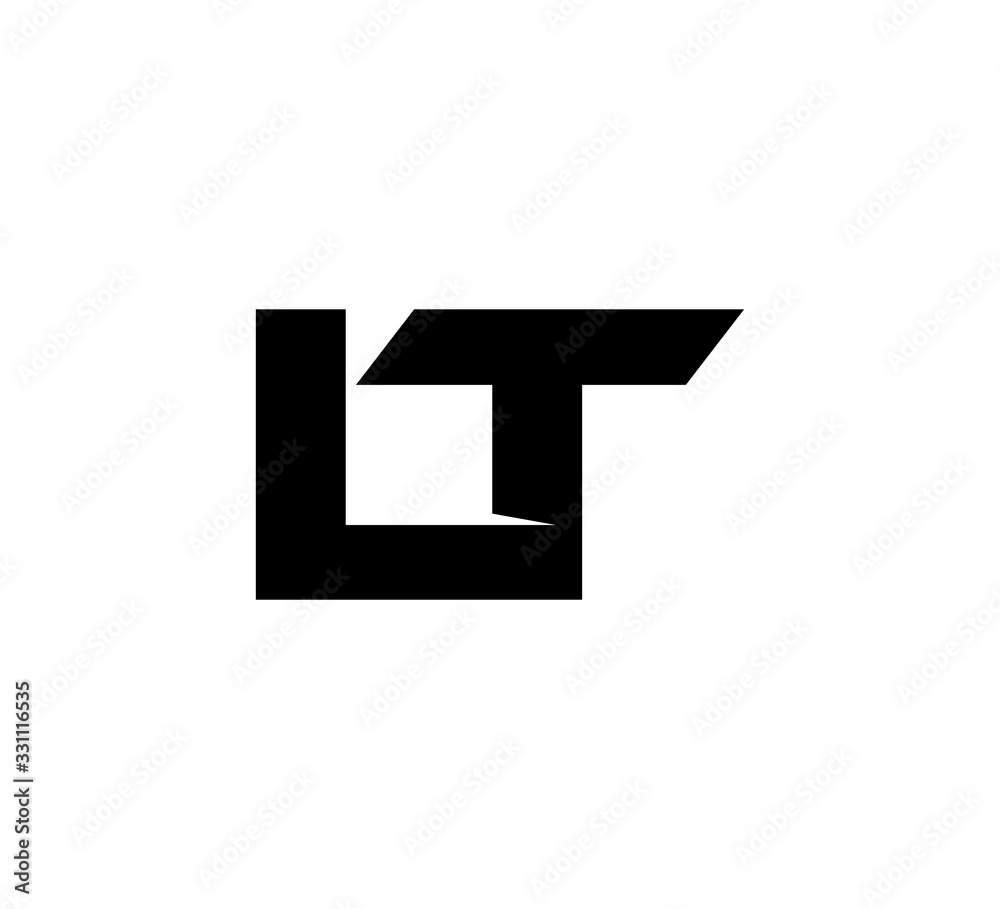 Initial 2 letter Logo Modern Simple Black LT Initial 2 letter Logo Modern Simple Black LT