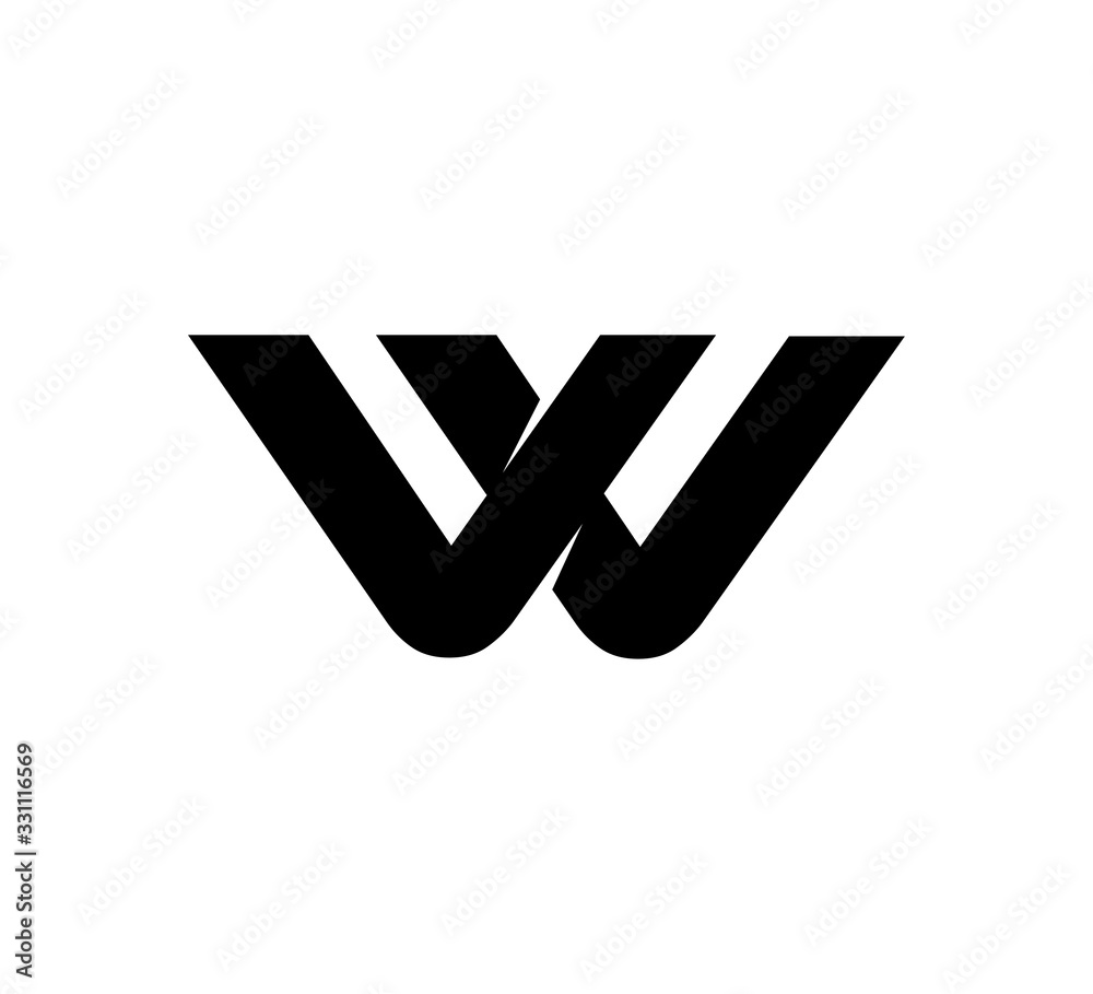 Initial 2 letter Logo Modern Simple Black VV Initial 2 letter Logo Modern Simple Black VV