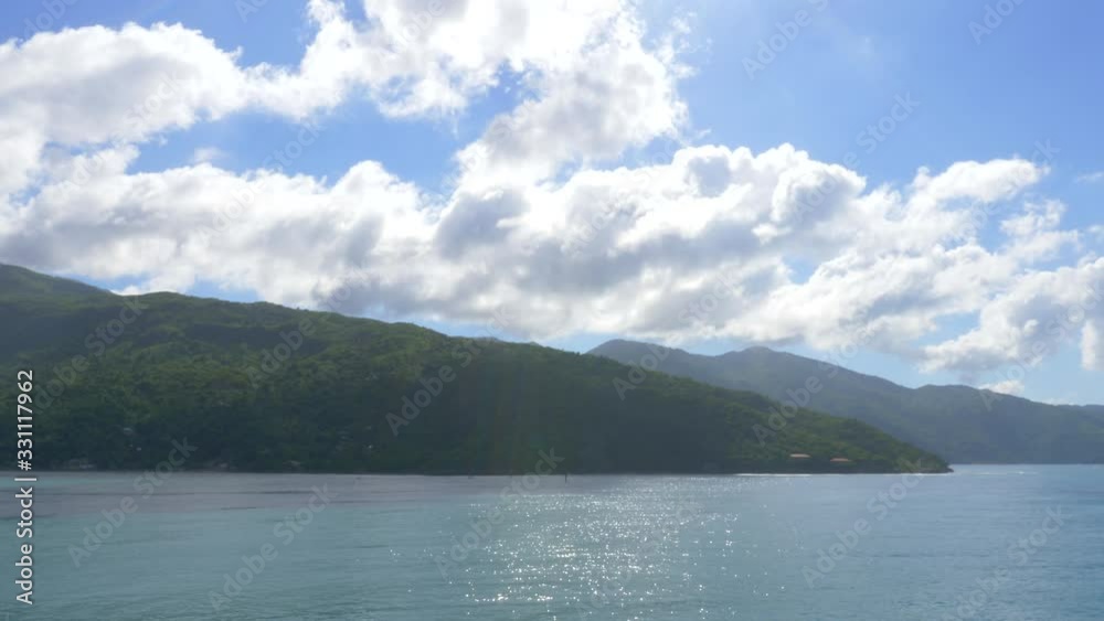 Beautiful clouds over the ocean and Caribbean island. Beautiful clouds over the ocean and Caribbean island.