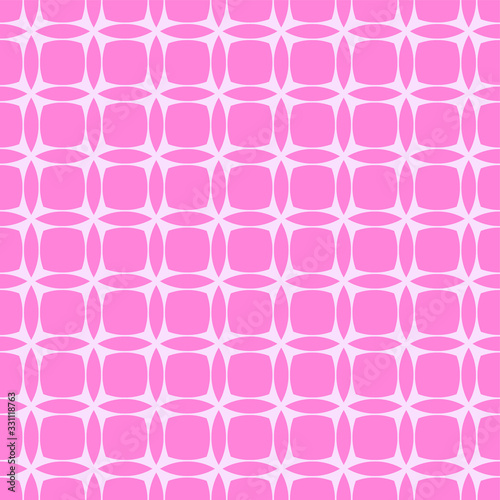 Simple Geometric Pattern | Pink Background Vector | Seamless Wallpaper For Interior Design