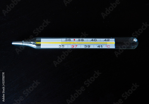 Termometer on a blacl background
