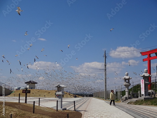 Shrine in Hachinohe city, Japan