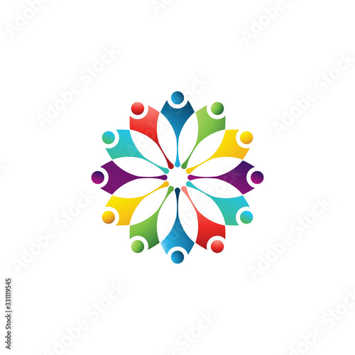 Wallpaper Mural community with colorful logo template Torontodigital.ca