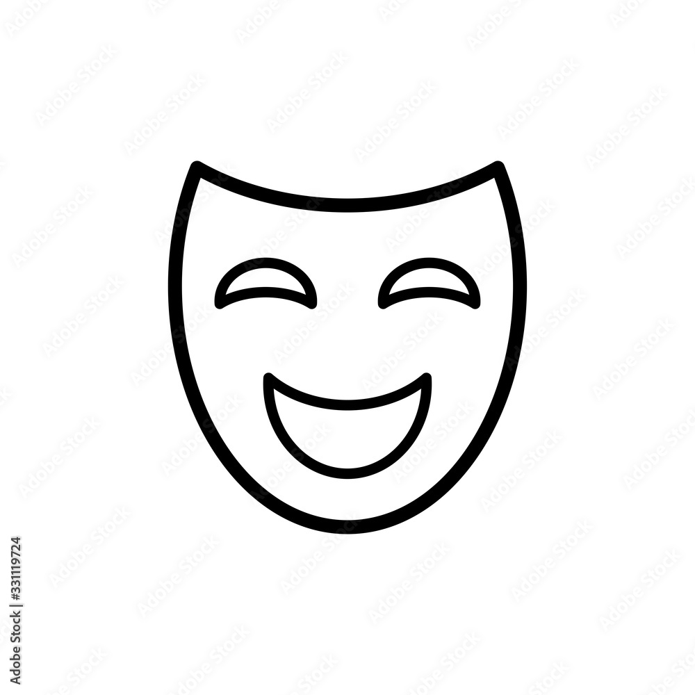 theater mask - carnival mask icon vector design template theater mask - carnival mask icon vector design template