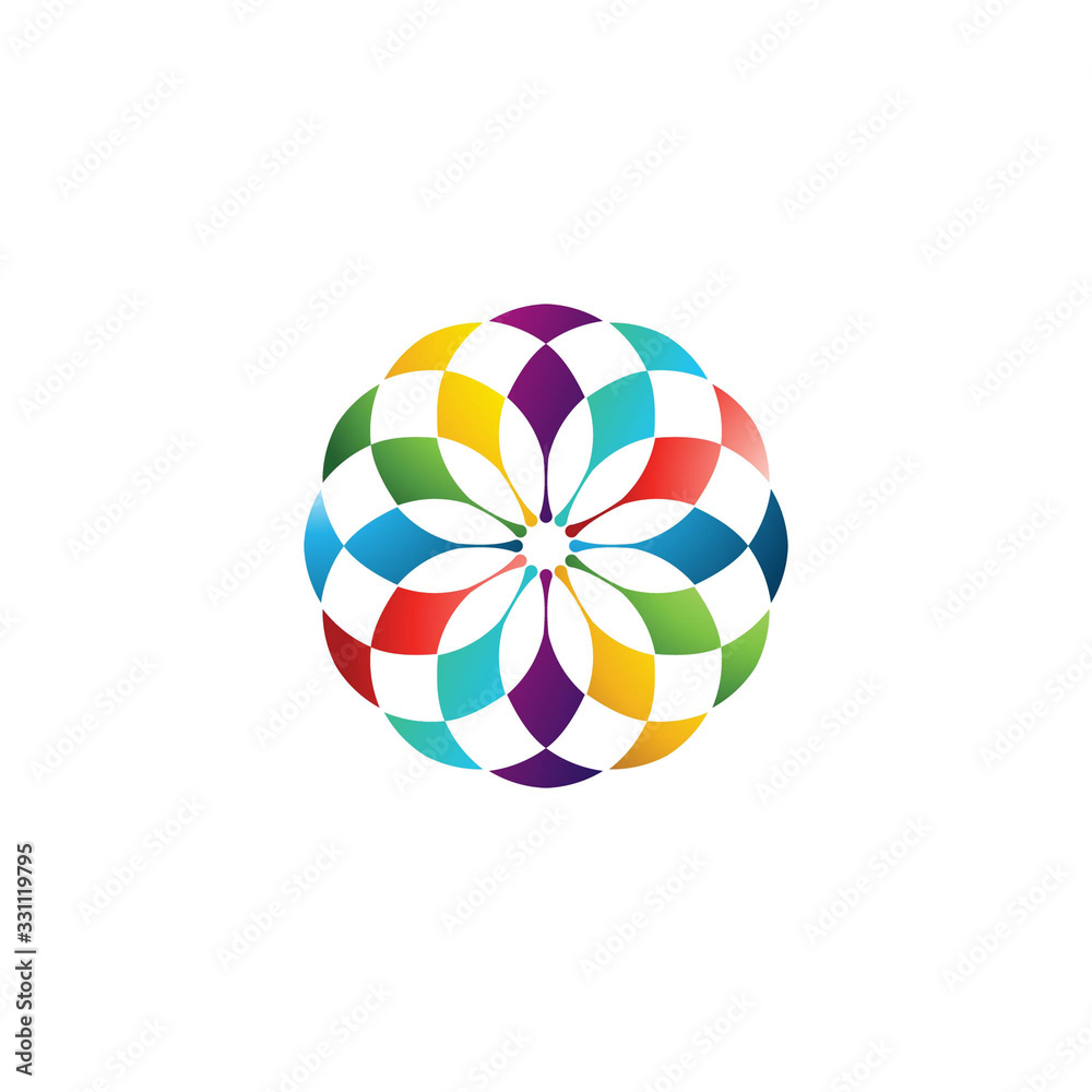 abstract colorful logo template abstract colorful logo template