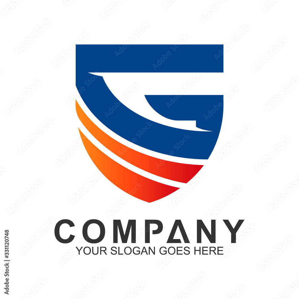 Modern Shield Letter G Logo, Protection And Care Logo, Guardian Symbol Modern Shield Letter G Logo, Protection And Care Logo, Guardian Symbol