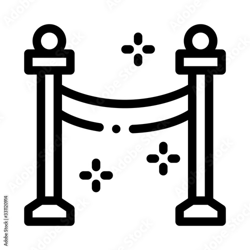 Passage Closed Icon Vector. Outline Passage Closed Sign. Isolated Contour Symbol Illustration
