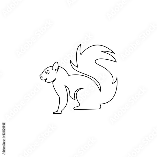 squirrel icon or logo isolated sign symbol vector illustration