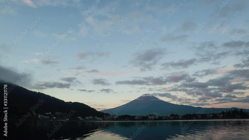Beautiful sunrise time lapse of the Mt. Fuji with Lake Kawaguchi Beautiful sunrise time lapse of the Mt. Fuji with Lake Kawaguchi
