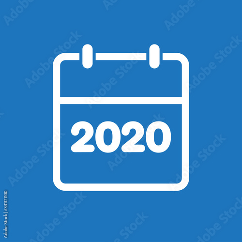 Vector icon calendar year 2020, day of the year