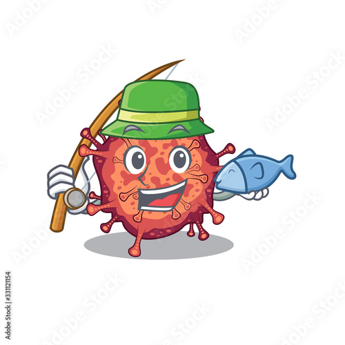A Picture of funny Fishing contagious corona virus design