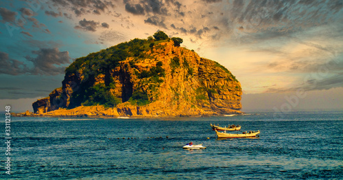 An uninhabited island near the city of Dalian, China on the Yellow Sea