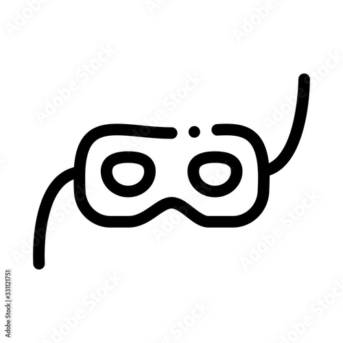 Mask Icon Vector. Outline Mask Sign. Isolated Contour Symbol Illustration