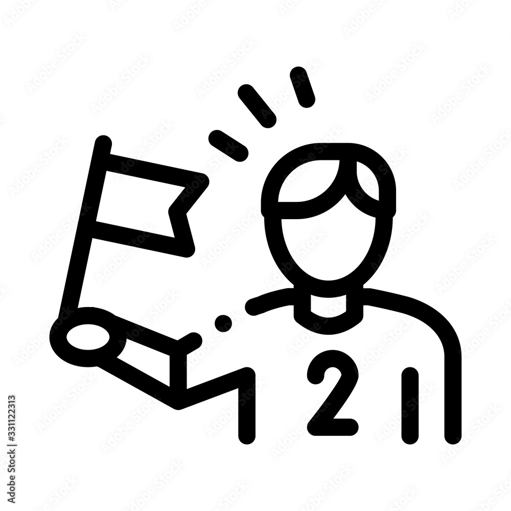 Check Mark Fan Icon Vector. Outline Check Mark Fan Sign. Isolated Contour Symbol Illustration Check Mark Fan Icon Vector. Outline Check Mark Fan Sign. Isolated Contour Symbol Illustration