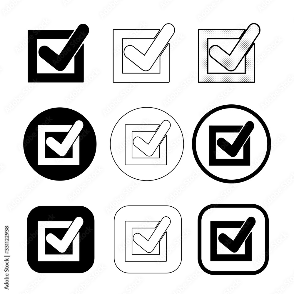 Simple check mark icon sign design Simple check mark icon sign design