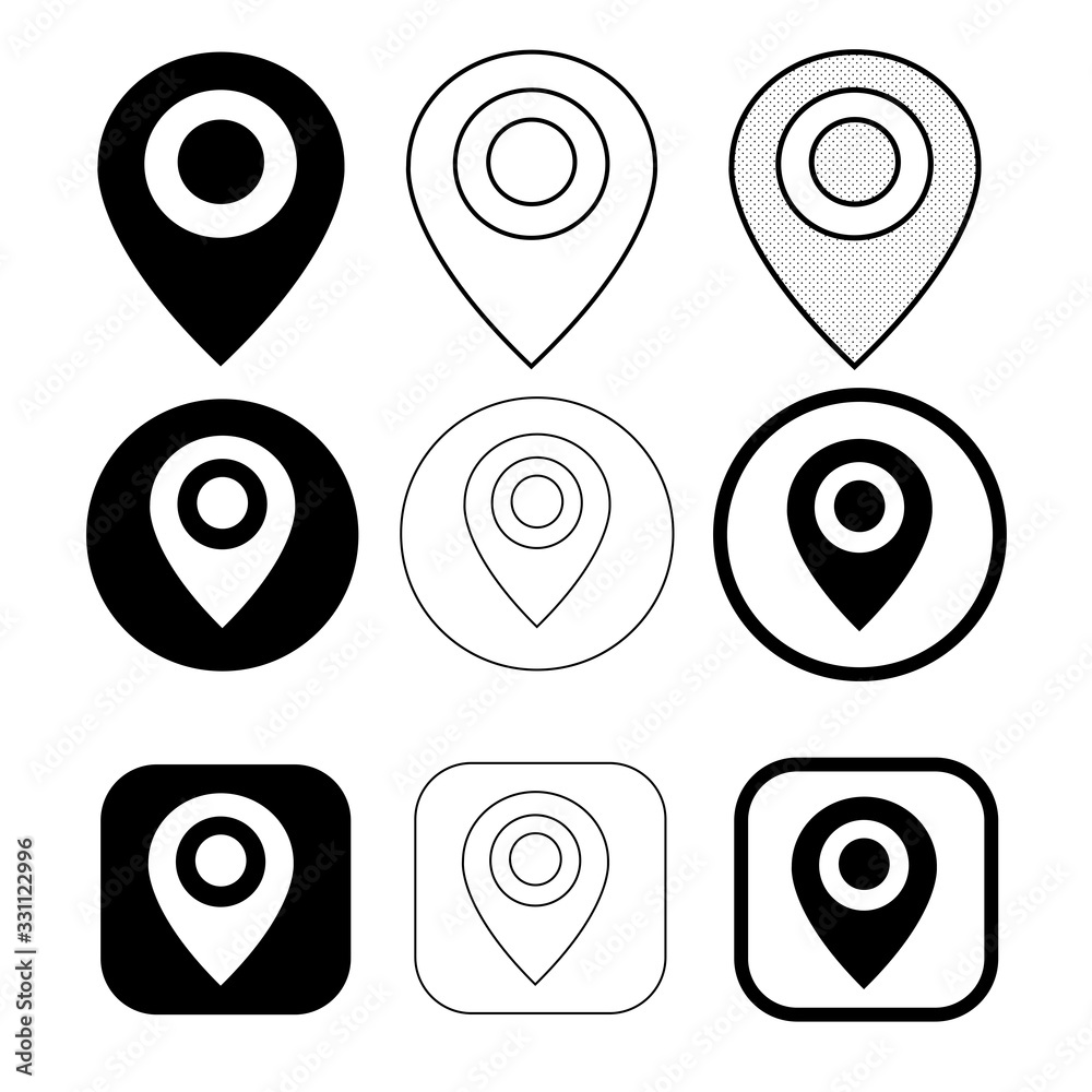 Simple Pin Location icon sign design Simple Pin Location icon sign design