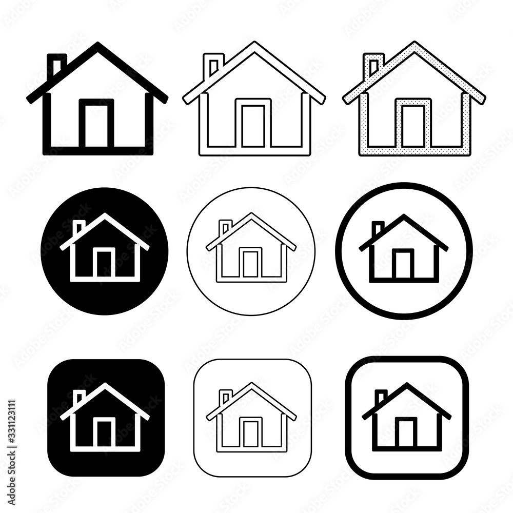 Simple home icon sign design Simple home icon sign design