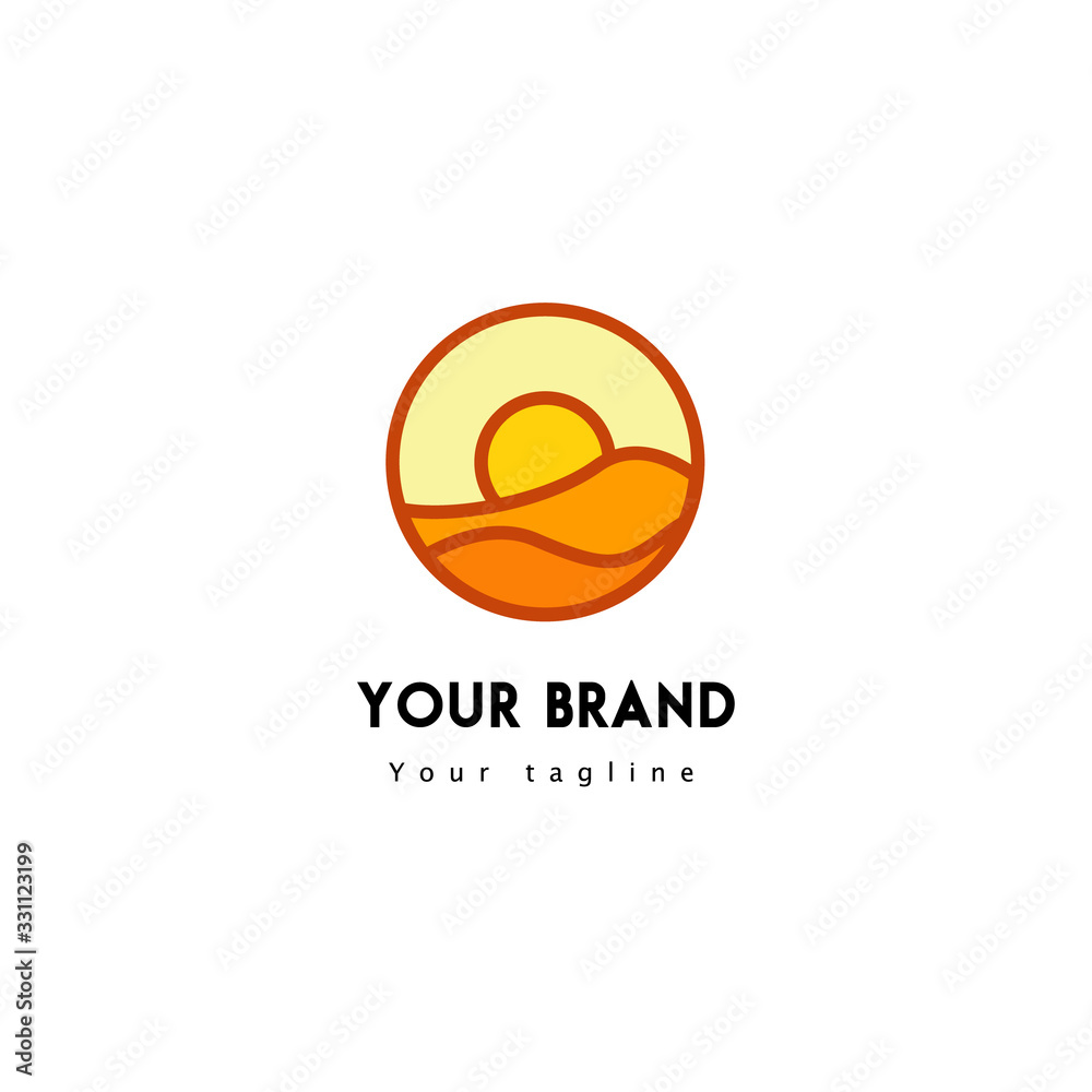 logo design template landscape summer scenery for your brand logo design template landscape summer scenery for your brand