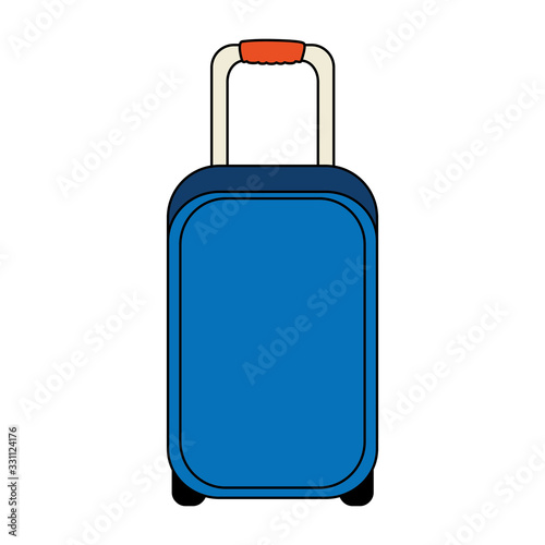 wheeled luggage suitcase isolated icon vector illustration design