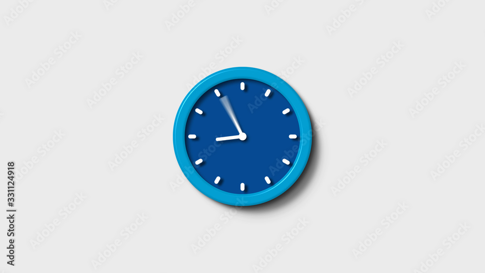 White background blue clock icon,wall clock icon,clock image White background blue clock icon,wall clock icon,clock image