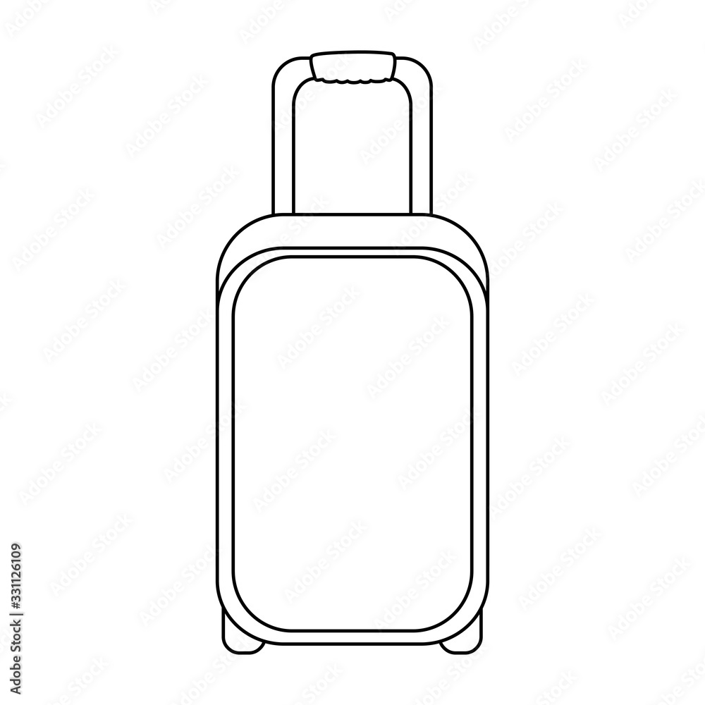 wheeled luggage suitcase isolated icon vector illustration design wheeled luggage suitcase isolated icon vector illustration design