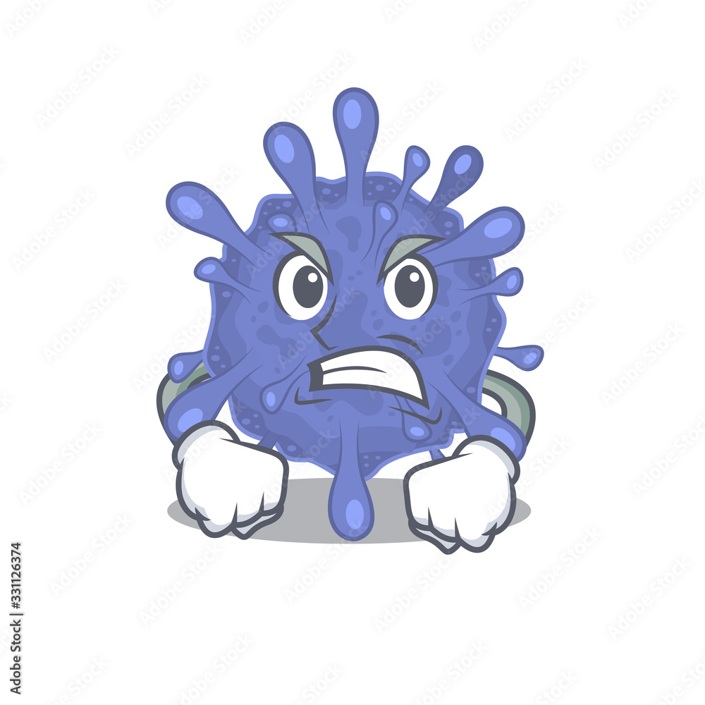 Biohazard viruscorona cartoon character design with angry face Biohazard viruscorona cartoon character design with angry face