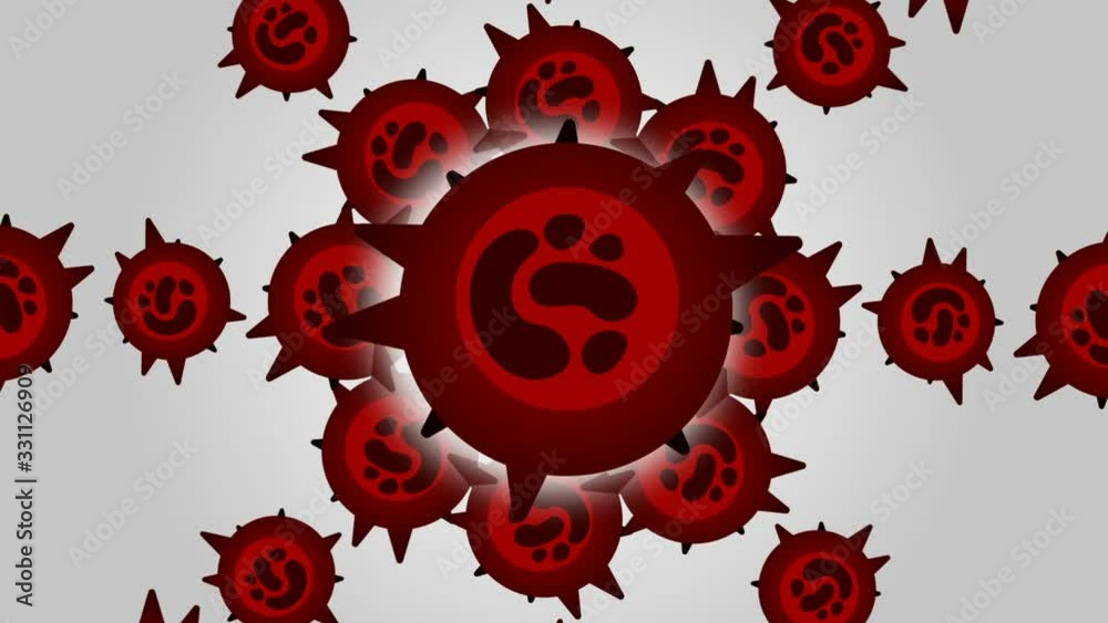 2D Animation of Coronavirus 2019-nCov, coronaviruses cases as a pandemic 2D Animation of Coronavirus 2019-nCov, coronaviruses cases as a pandemic