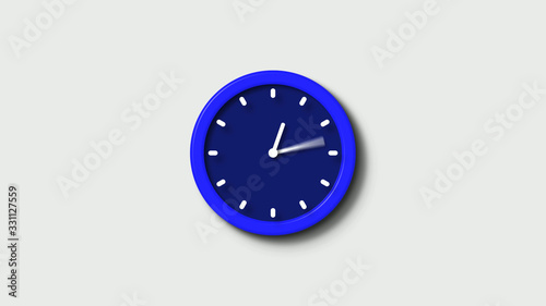 White background blue clock icon,clock icon,wall clock icon