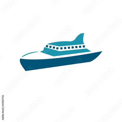 Ship graphic design template vector isolated