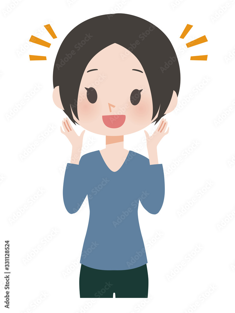 女性ポーズ　ボーイッシュ