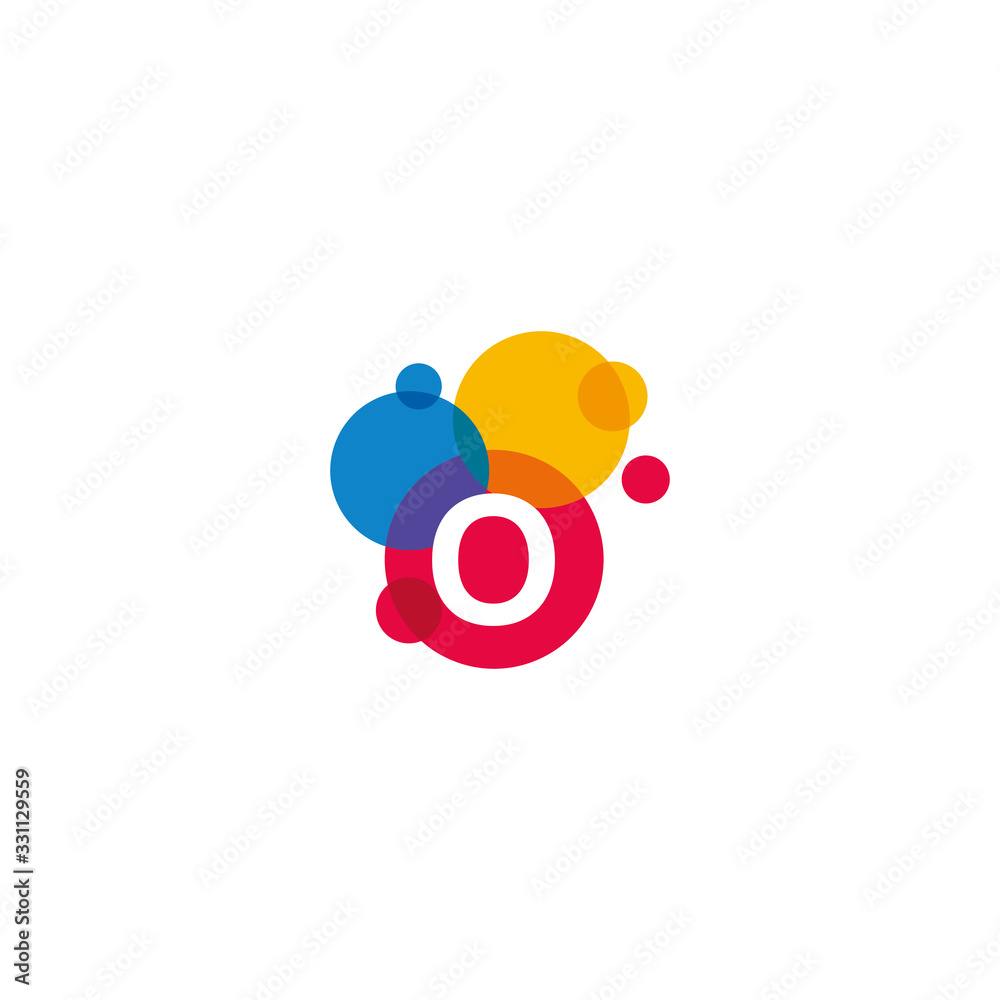 illustration vector graphic logo innovation tech in letter O illustration vector graphic logo innovation tech in letter O