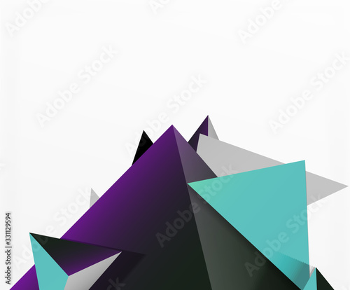 Free Download Abstract background, mosaic 3d triangles composition, low poly style design. Vector Illustration For Wallpaper, Banner, Background, Card, Book Illustration, landing page - GFXLoad