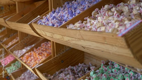 Thousands of Salt Water Taffy Colorful Candy photo