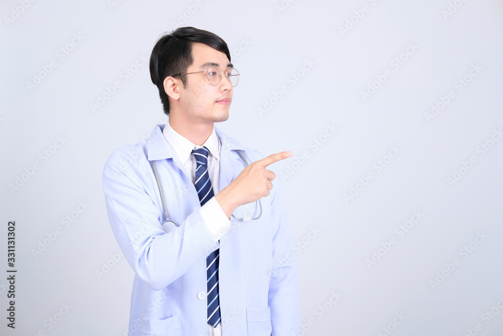 doctor physician practitioner with stethoscope on white background. medical healthcare concept doctor physician practitioner with stethoscope on white background. medical healthcare concept