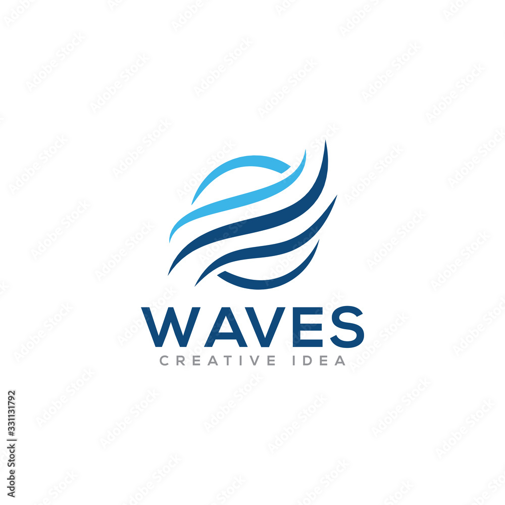 Waves Logo Icon Design Vector Waves Logo Icon Design Vector