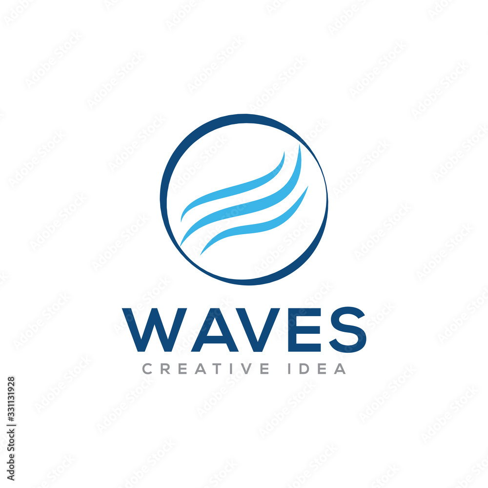 Waves Logo Icon Design Vector Waves Logo Icon Design Vector