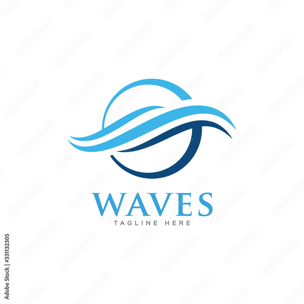 Waves Logo Icon Design Vector Waves Logo Icon Design Vector