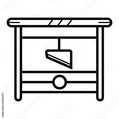 Guillotine vector icon illustration photo