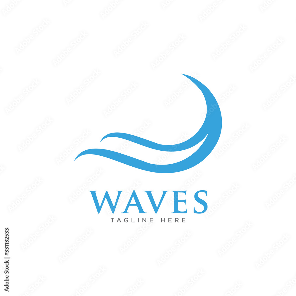 Waves Logo Icon Design Vector Waves Logo Icon Design Vector
