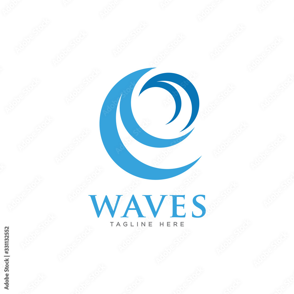 Waves Logo Icon Design Vector Waves Logo Icon Design Vector