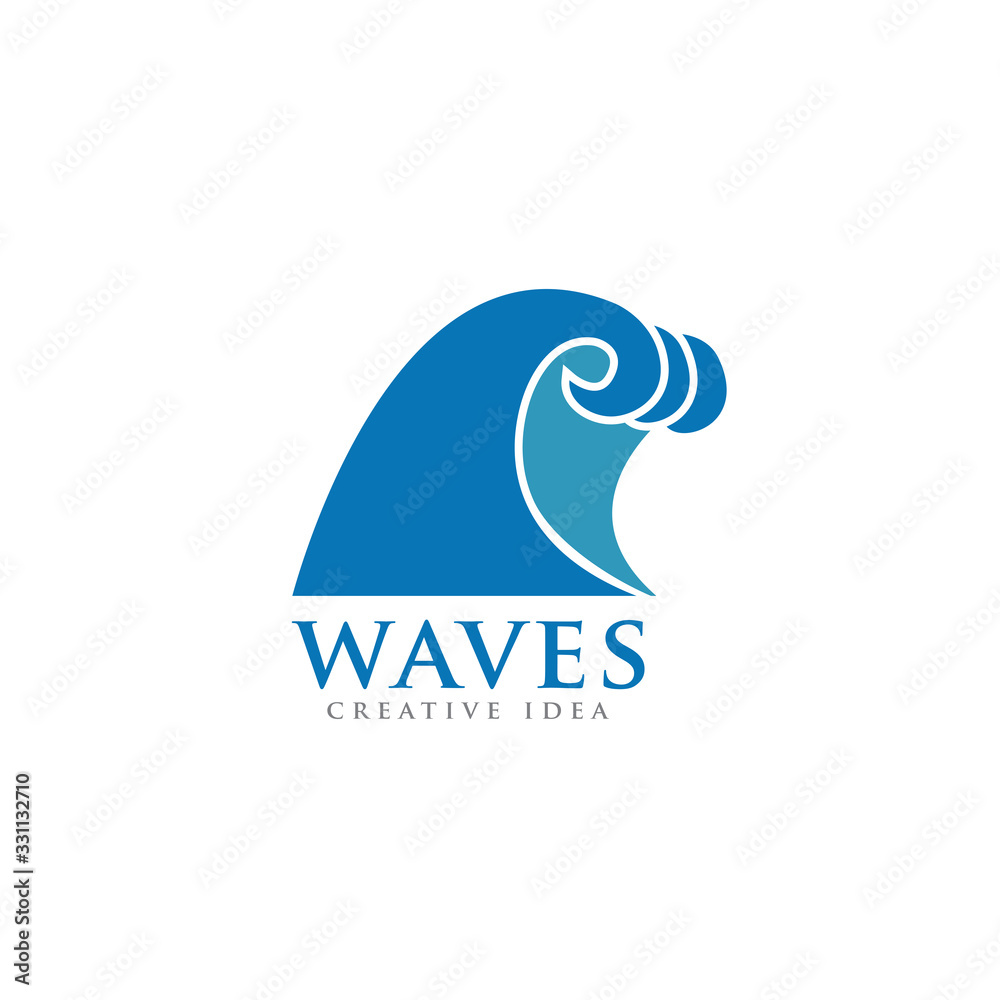 Waves Logo Icon Design Vector Waves Logo Icon Design Vector